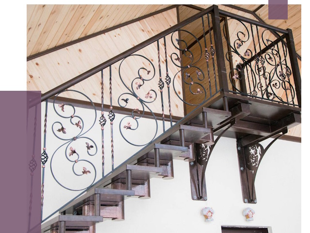Кованые лестницы в Елабуге от 78998 руб. под ключ