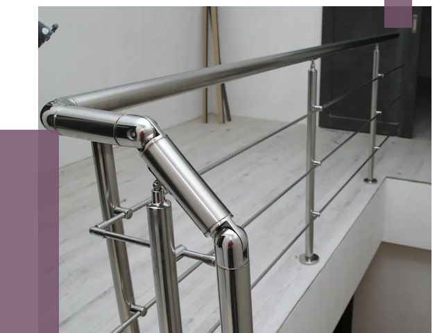 Перила из нержавеющей стали в Елабуге от 8913 руб. под ключ | ПРОЛЁТ-Лбг