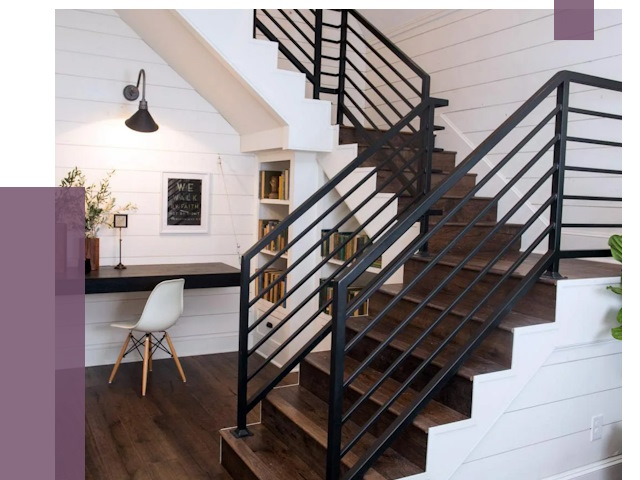 Перила для лестницы в доме в Елабуге от 7343 руб. — ПРОЛЁТ-Лбг