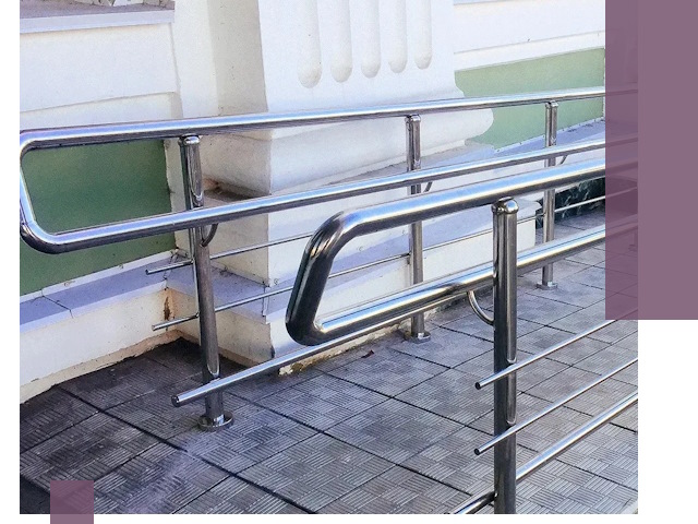 Ограждения пандусов из металла и нержавейки в Елабуге