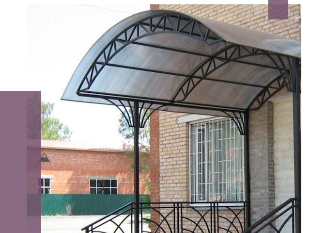 Металлические навесы и козырьки в Елабуге от 12660 руб.