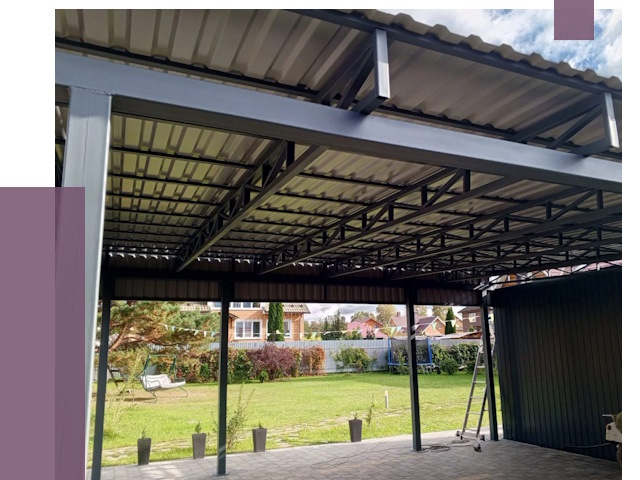 Монтаж навесов в Елабуге от 7292 руб. — установка навеса | ПРОЛЁТ-Лбг