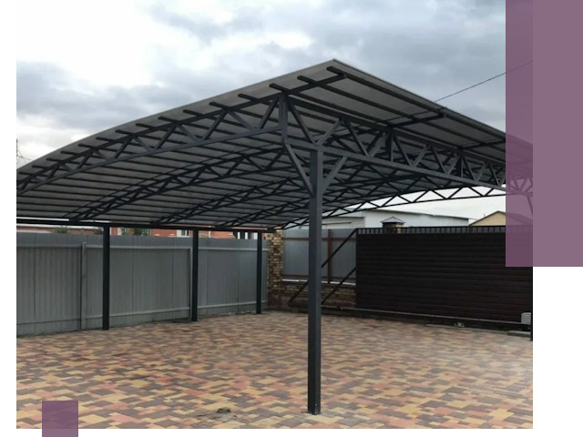 Недорогие навесы под ключ в Елабуге — изготовление и монтаж