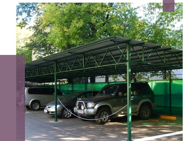 Навесы для парковки в Елабуге от 79505 руб. заказать | ПРОЛЁТ-Лбг