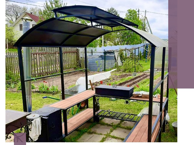 Навесы для барбекю в Елабуге: изготовление, монтаж и демонтаж