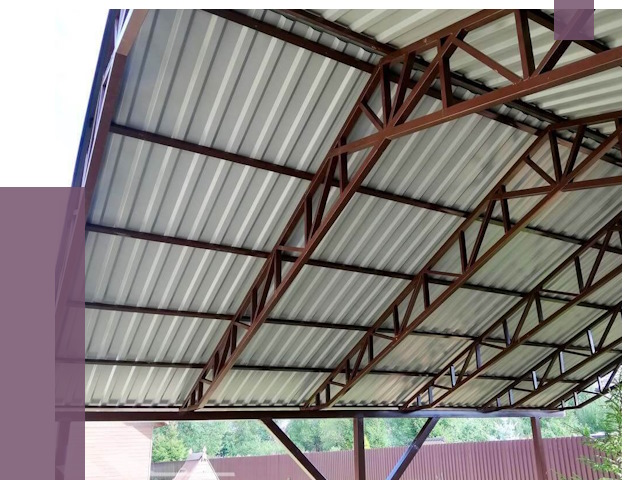 Навесы из профнастила в Елабуге от 7292 руб. | ПРОЛЁТ-Лбг