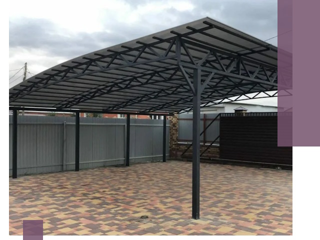 Металлические навесы под ключ в Елабуге — изготовление и монтаж