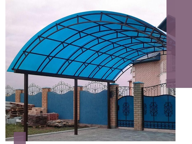 Арочные навесы под ключ в Елабуге — изготовление и монтаж