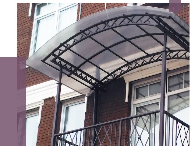 Козырьки над балконом в Елабуге от 8558 руб.  | ПРОЛЁТ-Лбг