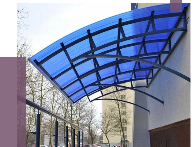 Козырьки из поликарбоната в Елабуге от 4254 руб. под ключ | ПРОЛЁТ-Лбг