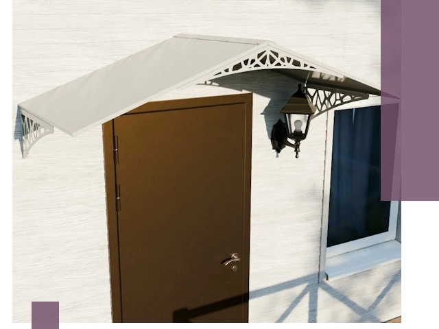 Металлические козырьки на входы и террасы в Елабуге