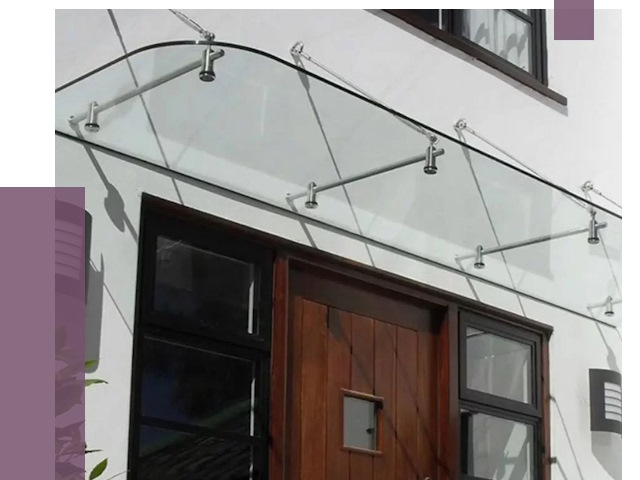 Стеклянные козырьки в Елабуге от 18737 руб. | ПРОЛЁТ-Лбг