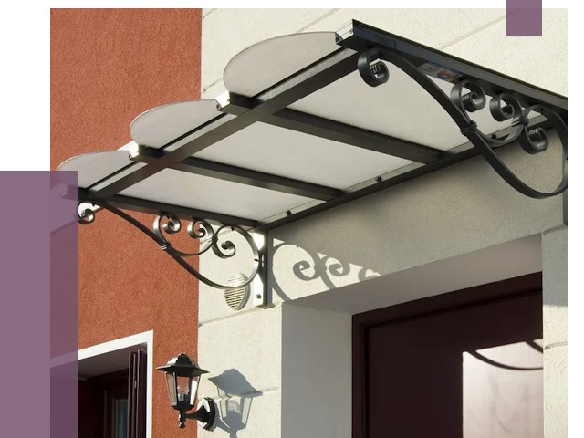 Односкатные козырьки в Елабуге от 8305 руб.  | ПРОЛЁТ-Лбг