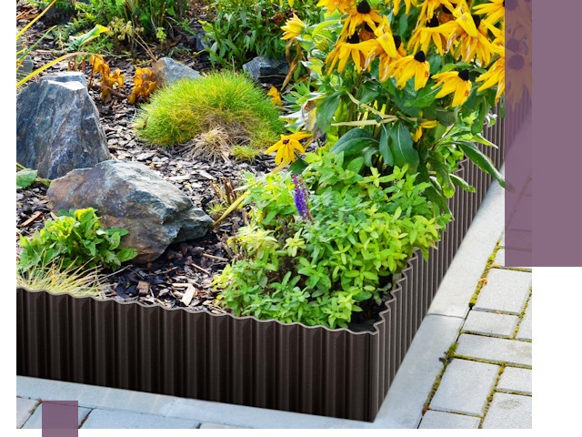 Металлические бордюры для клумб в Елабуге — производство и монтаж