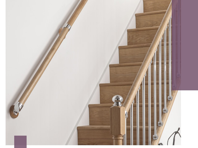 Пристенные поручни из стали и нержавейки под монтаж в Елабуге